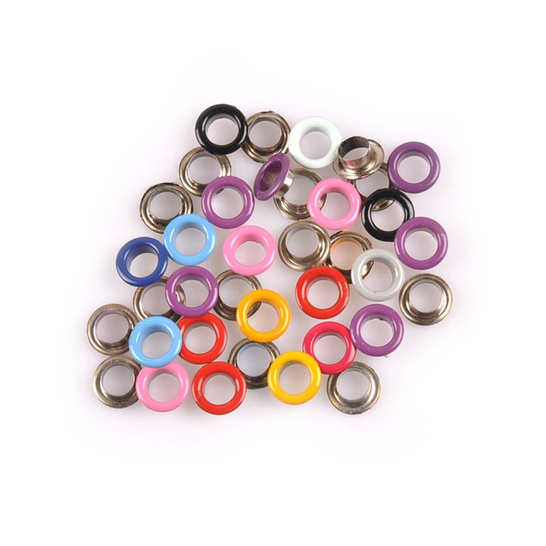 100Pcs Mixed Color Metal Eyelets And Grommets For Scrapbooking Accessories  DIY Sewing Clothes Handmade Crafts 10mm C1916